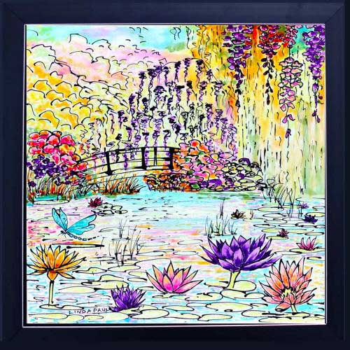 framed monet tile