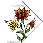 diagonal sunflower ceramic accent tile